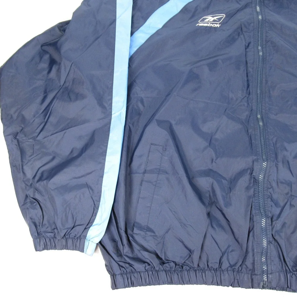 Vintage Tennessee Titans Jacket Mens XXL Reebok Blue Full Zip Wind Rain READ